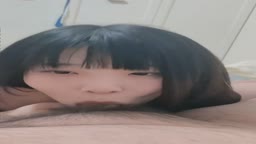 色白美乳彼女の主観フェラ