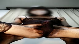 女装　男の娘　剛毛　射精 3