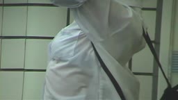 夕立にあいズブ濡れ　スケブラしまくってエロすぎ