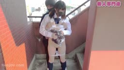 グリ下地雷系っこに非常階段で生ハメ中出し