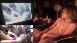 Milf masturbates to festival porn (4K)