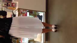 See Thru Milf in White Dress