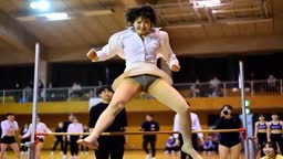 【AI】社内運動会パンティショット、スロー再生 12