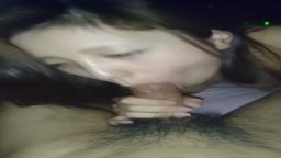 色白美女の主観フェラ