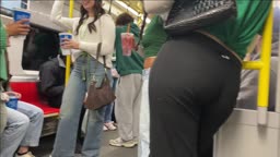 candid teen on train 1