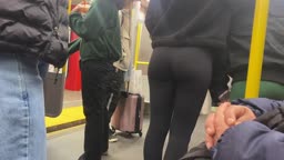 candid teen on train 2