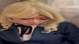 Tired cosplayer
