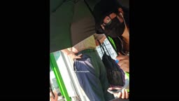 Encoxada Dickflash cum ass