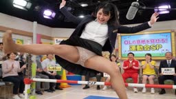 【AI】社内運動会パンティショット、スロー再生 18