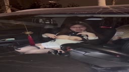 韓国人彼女を調教10メイドコス着せて車でハメ撮り