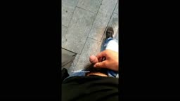 Encoxada Dickflash cum ass