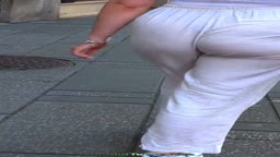 Candid ass phat white pajama booty jiggly Avery where