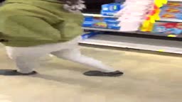 Lotion on girls ass in public store