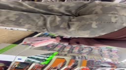 Cummed Latina Camo Pants