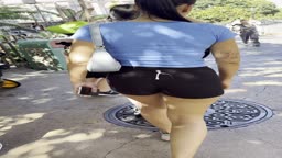 Cumming Milf Shorts and Nut Runs Down her Ass