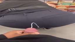 Bent Over Phat Ass Gets Cummed in Store