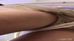 office lady going to buy snacks after work! The contrast with her see-through underwear3!