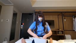 可愛い警察のローションガーゼ手コキ