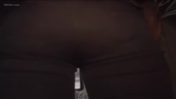 めがねOLの黒パンストを破ってハメ