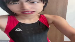 競泳水着を抜いてスカ
