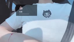 nipple flash in car
