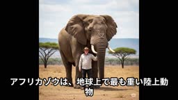 アフリカゾウVSヒグマ　