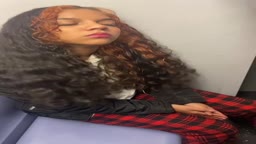 latina bubble butt teen in pajamas on the subway