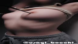 うさぎ 筆で乳首