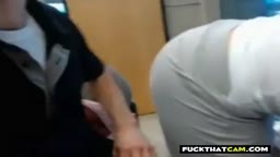Blonde Couple's Public Library Webcam Fuck