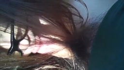 爆乳キャバ嬢　車内　