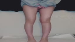 おもらし 青パンツ