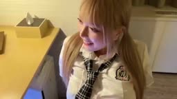 蘭々 ツインテ紐パン制服でおもちゃ責め＆ハメ撮り口内発射 myfans