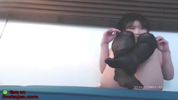 Korean busty camgirl in pantyhose hot masturbation