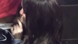 German Amateur Couple's Public Bathroom Blowjob and Facial at McDonald's
