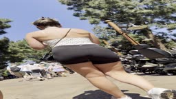 A Miss Then A Double Dose Of Candid Cum for Blonde's Lululemon Shorts