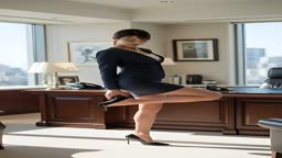 ミニスカ美脚秘書