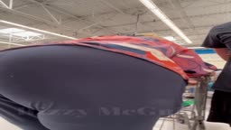 Blonde bbw supermarket touch