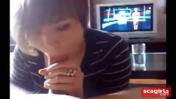 Cute Amateur Gives POV Blowjob at Home