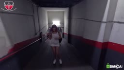 Naked and Masturbating In Public Parking Garage