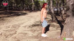 Naked in Public Blindfolded Masturbating