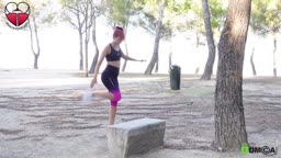 Risky Naked and Masturbating in Park