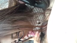 車内フェラ&ハメ メガネお姉さん