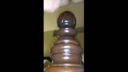 girl, bedpost, masturbat