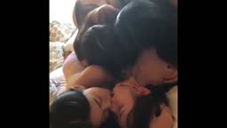 レズ4人でベロチュー