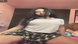 Yng Girl In Uniform Flashing Her Cunt