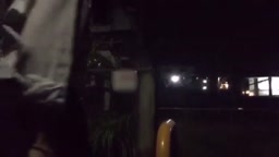 露出　JK　車止めこすりつけオナ