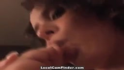 Girl sucking her own toes