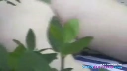 Hidden cam masturbation in garden