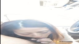 人妻 車内フェラ ゴックン