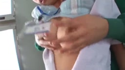 Tバックにバイブ